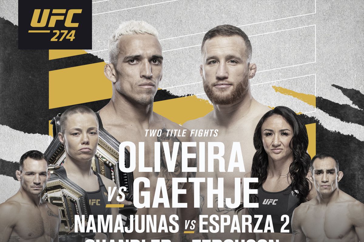 Video: UFC lanza tráiler oficial de Oliveira vs. Gaethje, Namajunas vs. Esparza 2 en UFC 274